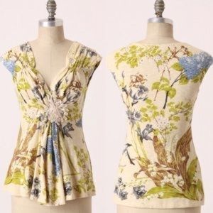 Anthropologie Yoana Baraschi Mint Julep Floral Lace Top Tank S